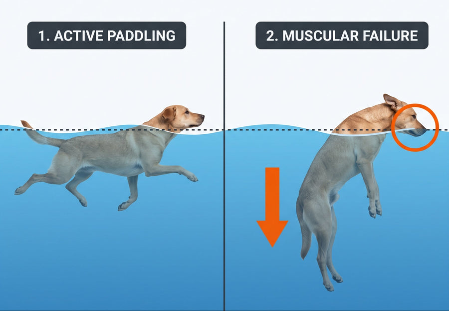 Four-stage fatigue sequence: level float versus vertical dip